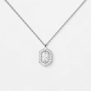 925 Silver Cross Love Locker Pendant Long Chain Small Women Fine Jewelry