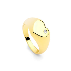 925 Sterling Silver Heart Ring Love Zircon CZ Jewelry Women Wedding Gift