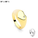 925 Sterling Silver Heart Ring Love Zircon CZ Jewelry Women Wedding Gift