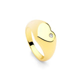 925 Sterling Silver Heart Ring Love Zircon CZ Jewelry Women Wedding Gift
