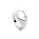 925 Sterling Silver Heart Ring Love Zircon CZ Jewelry Women Wedding Gift