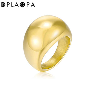 DPLAOPA 925 Sterling Silver Large Ring Women Rock Punk Fine Jewelry