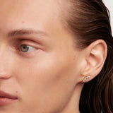 925 Silver PLATED Earrings MOTION Piercing Stud Earring Wedding Jewelry