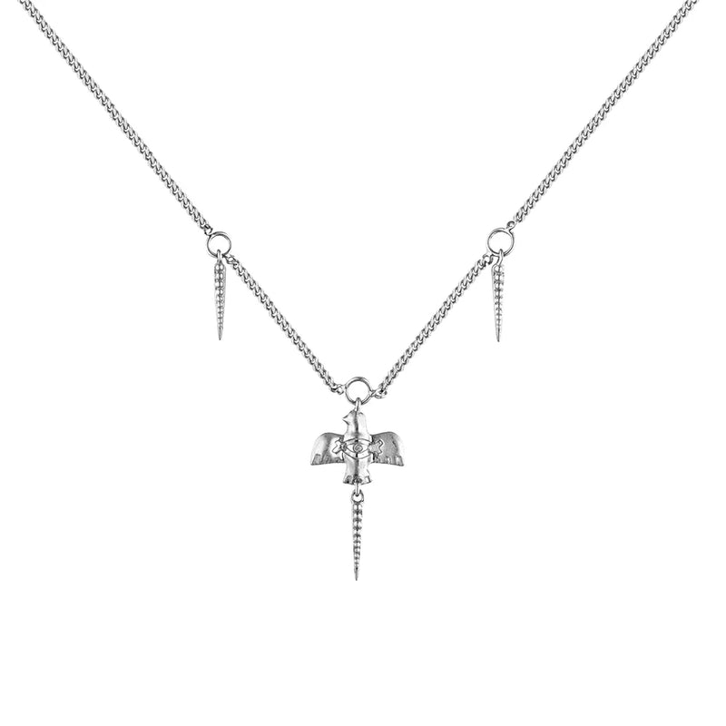 925 Silver Bird Necklace Choker Long Chain Women Wedding Jewelry
