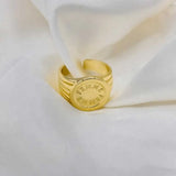 925 Silver Femme Letter Ring Resizable Adjustable Fine Jewelry
