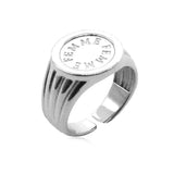925 Silver Femme Letter Ring Resizable Adjustable Fine Jewelry