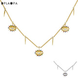DPLAOPA Eye Motifs Necklace Choker Long Chain Women Jewelry