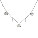 DPLAOPA Eye Motifs Necklace Choker Long Chain Women Jewelry