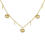 DPLAOPA Eye Motifs Necklace Choker Long Chain Women Jewelry