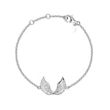 925 Silver Plated Wings Bracelet Bangle Women Wedding Jewelry