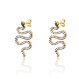 925 Silver Plated Wedding Earrings Crystal Gun Piercing