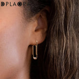 DPLAOPA 925 Silver Pink Hoops Circle Pendientes Earring CZ Fine Jewelry