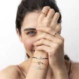 925 Silver Snake Rope Chain Bracelet Crystal CZ Women Fine Jewelry