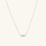 925 Silver Trillion CZ Zircon Necklace Women Coins Jewelry