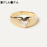 925 Silver Big CZ Zircon Ring Women Fine Jewelry Crystal