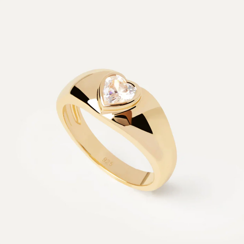 925 Silver Big CZ Zircon Ring Women Fine Jewelry Crystal
