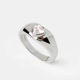 925 Silver Big CZ Zircon Ring Women Fine Jewelry Crystal