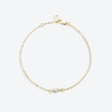 925 Silver Bracelet with Freshwater Pearls & Cubic Zirconia