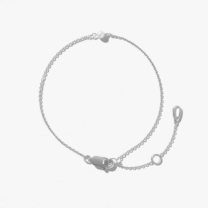 925 Silver Bracelet with Freshwater Pearls & Cubic Zirconia