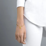 DPLAOPA Leaf Charm Bracelet with Silver Pendants for Women