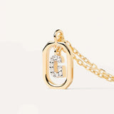 925 Silver Letter Pendant Necklace Choker for Women Summer