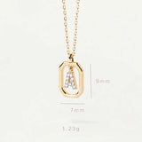 925 Silver Letter Pendant Necklace Choker for Women Summer