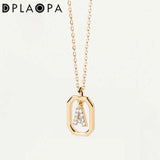 925 Silver Letter Pendant Necklace Choker for Women Summer