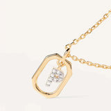 925 Silver Letter Pendant Necklace Choker for Women Summer