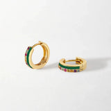 DPLAOPA 925 Silver Single Hoops Enamel Piercing Clips Earrings