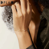 DPLAOPA Silver Bracelet with Pearls & Cubic Zirconia