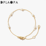 DPLAOPA Silver Bracelet with Pearls & Cubic Zirconia