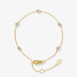 Recycled Silver Bracelet with Zircon CZ Charm