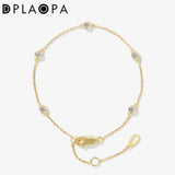 Recycled Silver Bracelet with Zircon CZ Charm