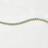 DPLAOPA Recycled Silver Turquoise Tennis Bracelet Minimalist Gift