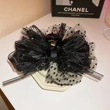 Bow Tie Ribbon Mesh Grab Clip Hair Claws
