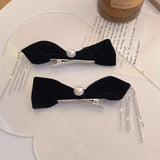 Bowknot Hair Clip Crystal Pearl Hairpins Camellia Bow Bride Tiara