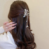 Lily of the Valley Tassel Hair Claws with Rhinestones
