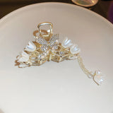 Lily of the Valley Tassel Hair Claws with Rhinestones