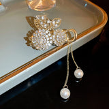 Rhinestones Bellflower Rabbit Hair Claws Bridal Pearls Tassel Hairwear