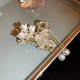 Rhinestones Bellflower Rabbit Hair Claws Bridal Pearls Tassel Hairwear