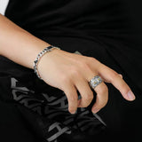 European American Style Willow Nail Cuban Bracelet Men Hip-hop Street