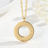 Duaa Al-Safar Necklace Stainless Steel Arabic Name Pendant Gift