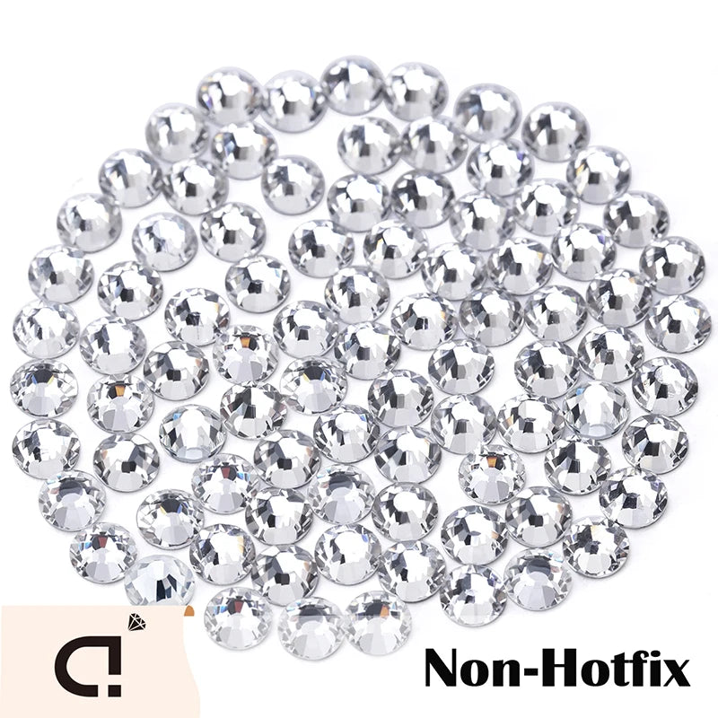 Crystal Multicolor Rhinestones Flatback Glass Glitter for Clothing Nail Art