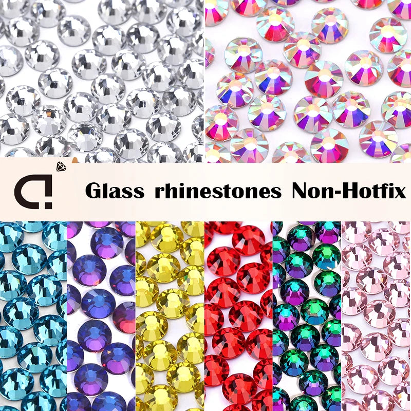 Crystal Multicolor Rhinestones Flatback Glass Glitter for Clothing Nail Art