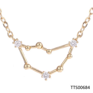 Zodiac Zircon Constellation Pendant Necklace