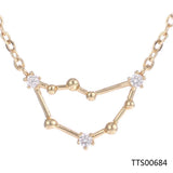 Zodiac Zircon Constellation Pendant Necklace