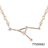 Zodiac Zircon Constellation Pendant Necklace