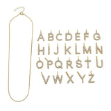 18mm Pearl Alif Letters Pendant Charms for Necklace DIY Gift