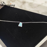 Enamel Name Necklace Single Letters Choker Zircon Pendant Necklace