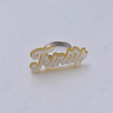 Personalized Name Ring & Bracelet Set Stainless Steel Acrylic Gift